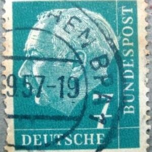 Selo postal Alemanha 1954 Theodor Heuss 7