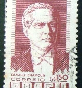 Selo postal Comemorativo do Brasil de 1954 - C 338 U