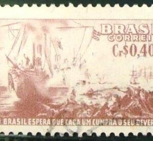 Selo postal de 1954 Almirante Barroso - C 348 U