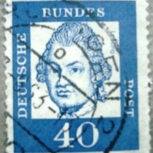 Selo postal da Alemanha de 1961 Gotthold Ephraim Lessing - 355 Uy