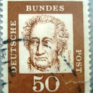 Selo postal da Alemanha de 1961 Johann Wolfgang von Goethe - 356 Uy