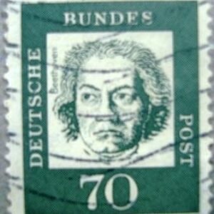 Selo postal da Alemanha de 1961 Ludwig van Beethoven
