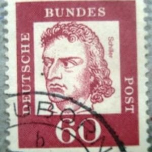 Selo postal da Alemanha de 1962 Friedrich von Schiller