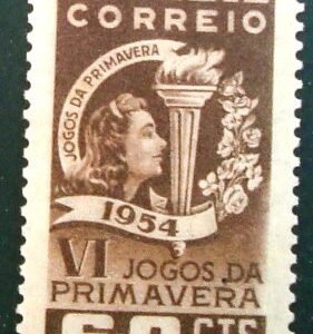 Selo postal de 1954 Jogos da Primavera