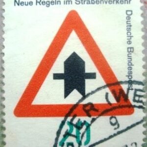 Selo postal da Alemanha de 1971 Right of way - 1056 U