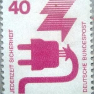 Selo postal da Alemanha de 1972 Defective plug - 1079 N