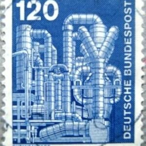 Selo postal da Alemanha de 1975 Chemical plant - 1181 U