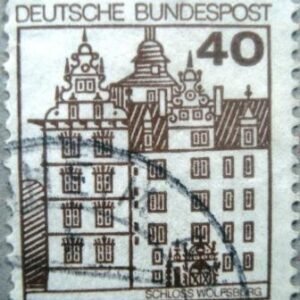 Selo postal da Alemanha de 1980 Wolfsburg Castle - 876 U