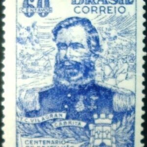 Selo postal comemorativo do Brasil de 1955 - C 372 U