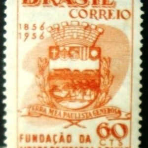 Selo postal de 1956 Centenário de Mococa N