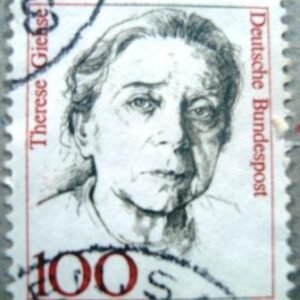 Selo postal da Alemanha de 1988 Therese Giehse - 1484 U