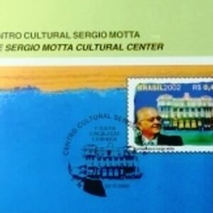 Edital postal do Brasil de 2002 nº 32 Centro Cultural Sergio Mota