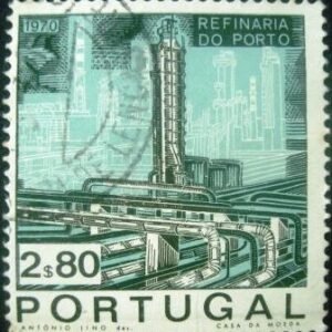 Selo postal de Portugal de 1970Oil Refinery in Porto - 1064 U