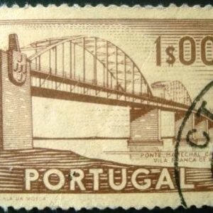 Selo postal de Portugal de 1952 Marshal Carmona Bridge - 757 U