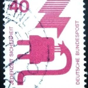 Selo postal da Alemanha de 1974 Defective ladder D