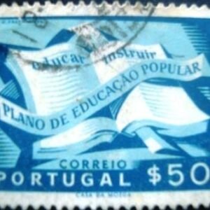 Selo postal de Portugal de 1954 National literacy campaign 50 - 794 U