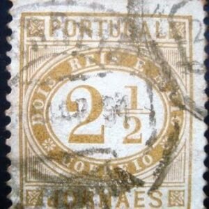 Selo postal de Portugal de 1886 Numeral 2½ - 65 U