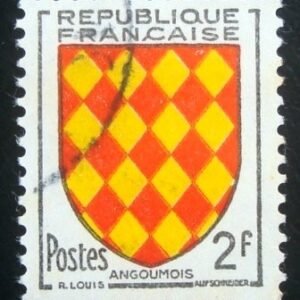 Selo postal da França de 1953 Angoumois