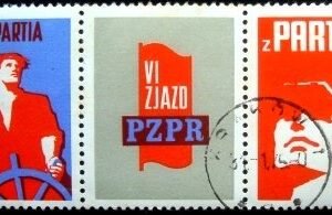 Selos postais da Polônia de 1971 Worker at helm