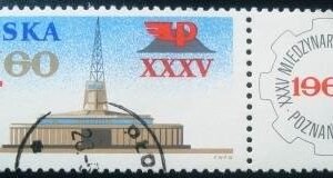 Selo postal da Polônia de 1966 Poznan Fair