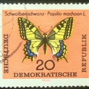 Selo postal da Alemanha Oriental de 1964 Swallowtail U