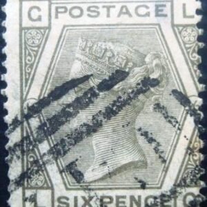 Selo postal do Reino Unido de 1874 Queen Victoria 6 - 62 U