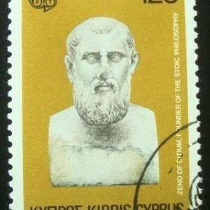 Selo postal do Chipre de 1980 Zenon of Kitium