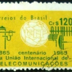 Selo postal do Brasil de 1965 UIT U