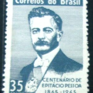 Selo postal do Brasil de 1965 Epitácio Pessoa
