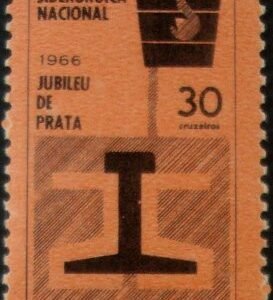 Selo Comemorativo do Brasil de 1966 - C 547 M Y