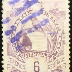 Selo postal da Guatemala de 1895 Coat of Arms 6