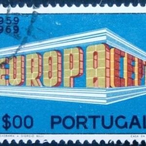 Selo postal de Portugal de 1969 C.E.P.T. Building 1$ - 1070 U