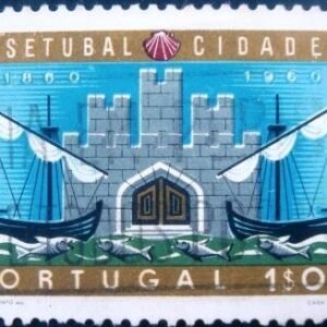 Selo postal de Portugal de 1961 Coat of arms of Setúbal