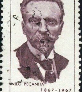 Selo postal do Brasil de 1967 Nilo Peçanha - C 580 U