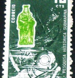 Selo postal do Brasil de 1968 Pesquisa Submarina - C 590 N
