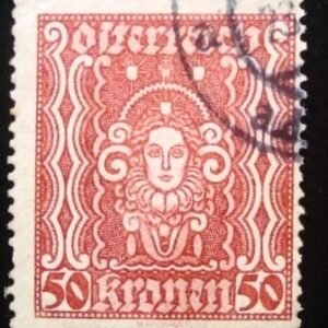 Selo postal da Áustria de 1922 Woman's head - perf 12½