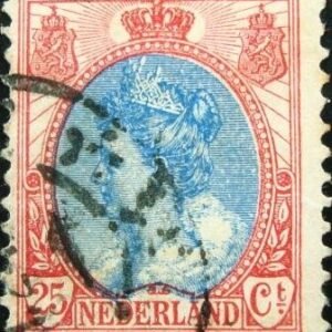 Selo postal Holanda Queen Wilhelmina 25 - 61 U