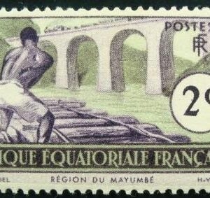 Selo postal da àfrica Equatorial de 1937 Region of Mayumbe 2c 28 N