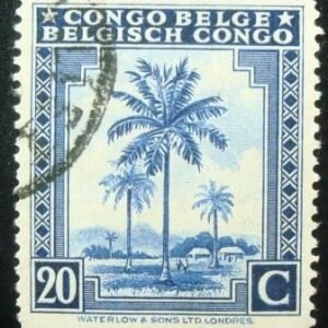 Selo postal do Congo Belga de 1942 Oil palm trees