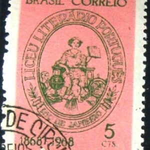 Selo postal do Brasil de 1968 Liceu Literário - C 606 M1D