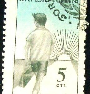 Selo postal do Brasil de 1968 UNICEF