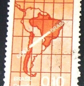 Selo postal do Brasil de 1968 Eduardo Frei - C 605 U
