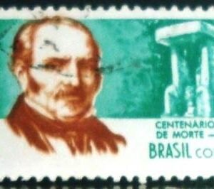 Selo postal do Brasil de 1969 Allan Kardec