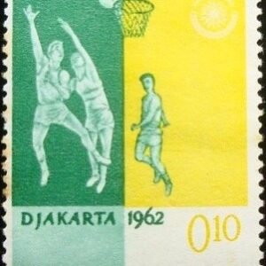 Selo postal da Indonésia de 1962 Basketball