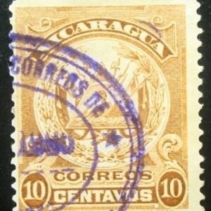 Selo postal da Nicarágua de 1905 Coat of Arms 10
