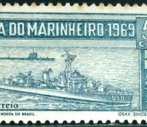 Selo postal do Brasil de 1969 Dia do Marinheiro