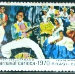 Selo postal do Brasil de 1969 Carnaval Carioca 10