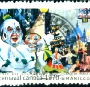 Selo postal do Brasil de 1969 Carnaval Carioca 20 - C 664 U