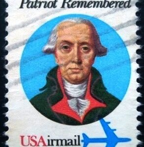 Selo postal Estados Unidos 1980 Philip Mazzei