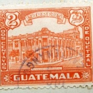 Selo postal da Guatemala de 1924 School for Indians re-engraved